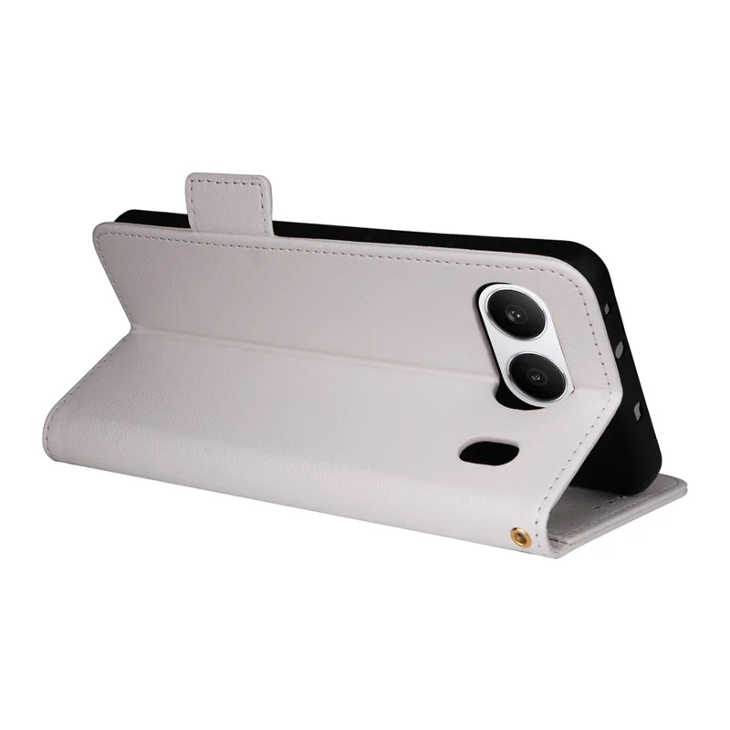 For OnePlus Nord 4 Case with Wrist Strap Litchi Texture PU Leather Wallet Phone Cover - White