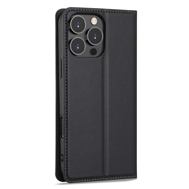 LC.IMEEKE L1 Серия для iPhone 16 Pro Чехол ПУ Кожа Бумажник Стенд Защитный Чехол для Телефона - Черный