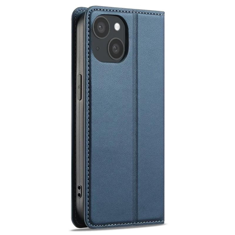 Lc. Serie Imeeke L1 Para Iphone 15 Case PU Leather Willet Soport Protective Phone Cover - Azul