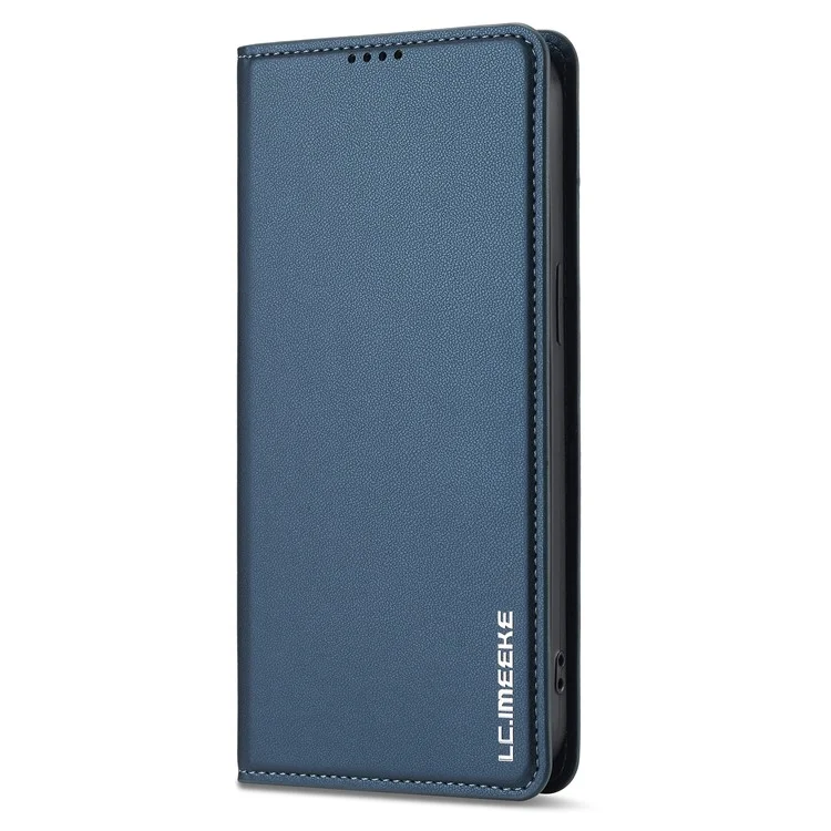 Lc. Série Imeeke L1 Pour Iphone 14 Pro Max Case de Protection du Support de Portefeuille en Cuir PU - Bleu
