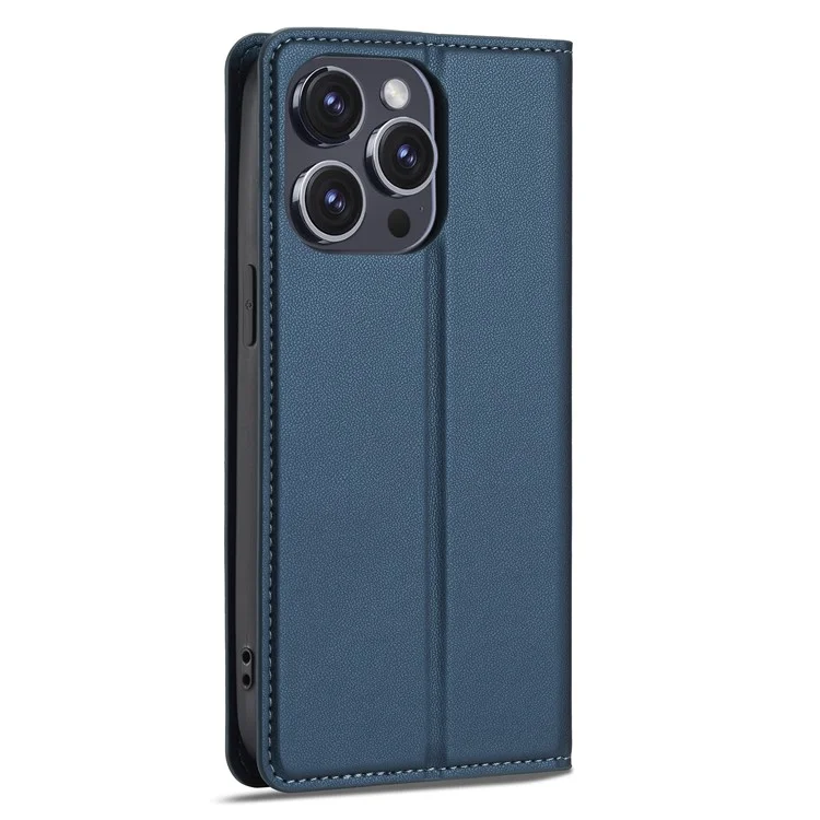 Lc. Série Imeeke L1 Pour Iphone 14 Pro Max Case de Protection du Support de Portefeuille en Cuir PU - Bleu