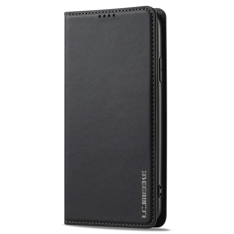 Lc. Serie Imeeke L1 Para Iphone xs / X Case PU Puerto de Cuero Soporte Protectora de Teléfono Protectora - Negro