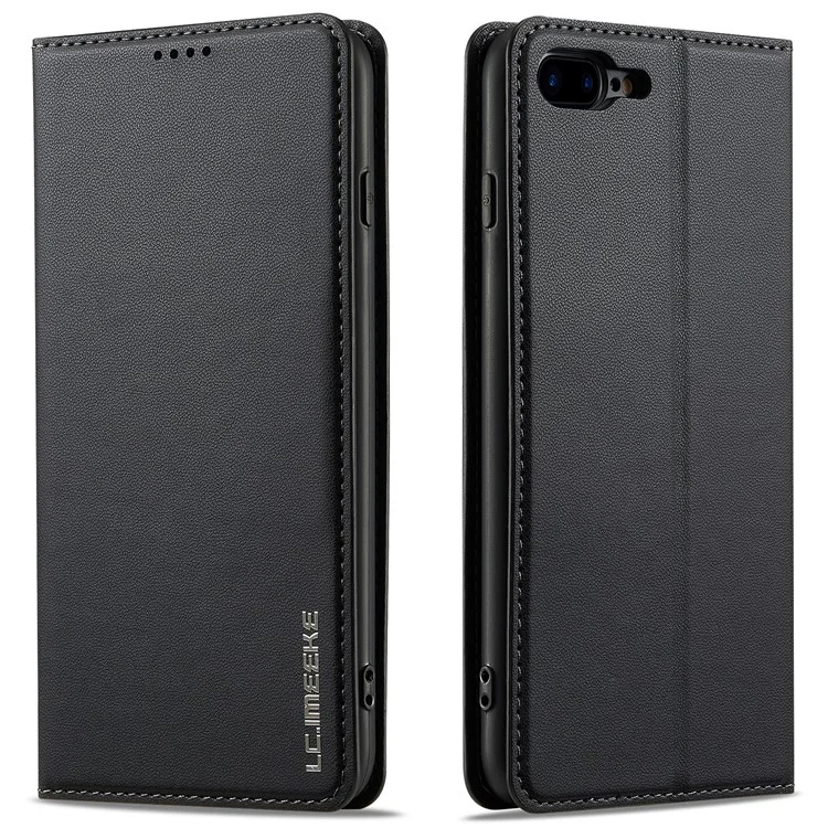 Lc. Série Imeeke L1 Pour Iphone 8 Plus / 7 Plus Couverture de Téléphone de Protection du Support de Portefeuille en Cuir PU pu pu - Noir