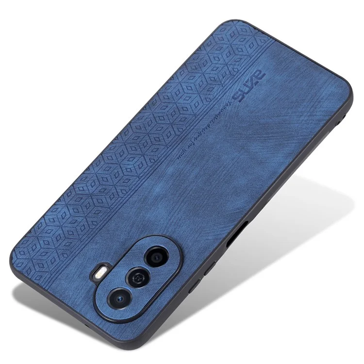 Azns Per Huawei Nova Y70 4G / Y70 Più 4G Coperchio di Protezione Del Telefono Protettivo Con Rivestimento in Pelle PU Exprinted PU - Blu