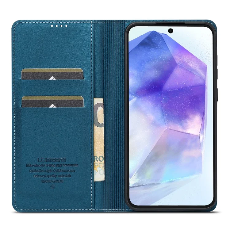 Lc. Серия Imeeke L1 Для Samsung Galaxy A15 5G Case Case Кожаный Кошелек Для Защитной Телефонной Крышки Телефона - Синий