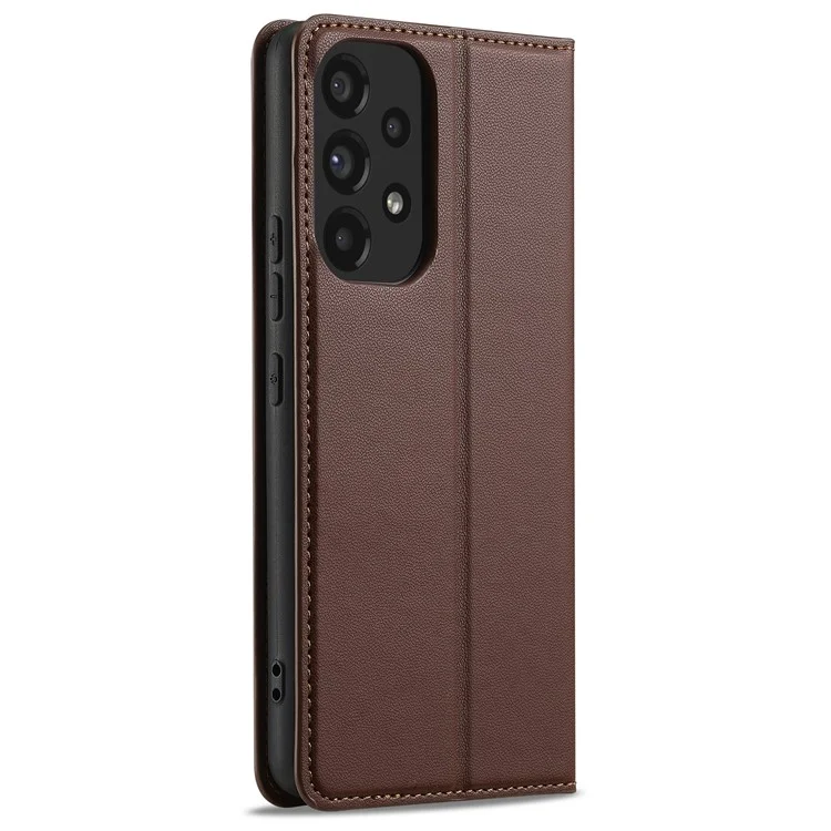 Lc. Série Imeeke L1 Pour Samsung Galaxy A53 5G pu Leather Wallet Stand Protection Phone Cover - Brun