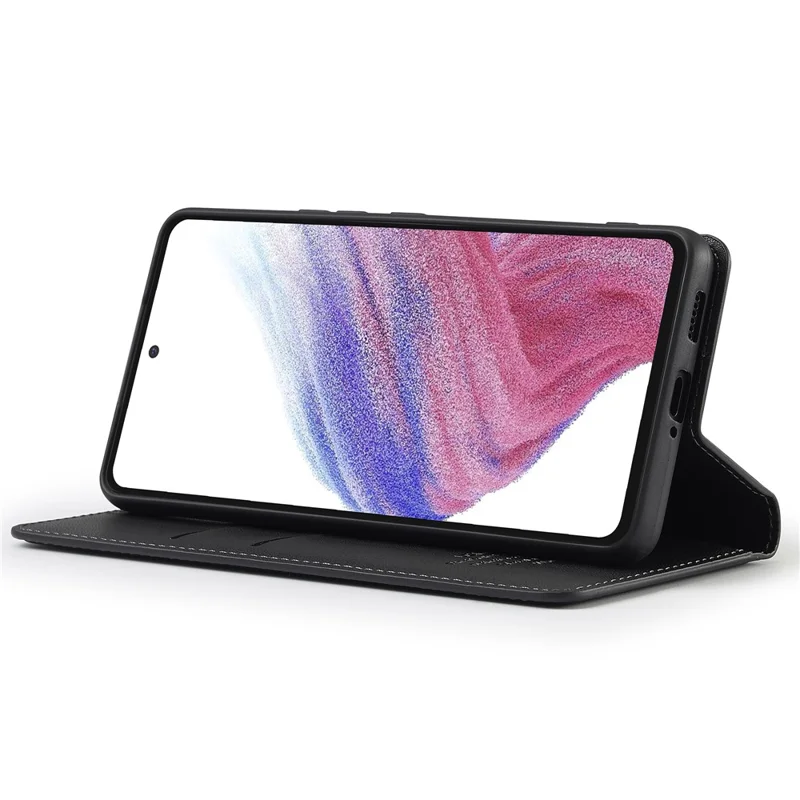 LC.IMEEKE L1 Serie für Samsung Galaxy A52s 5G / A52 5G / 4G Hülle Lederbrieftasche mit Ständer Telefonabdeckung - Schwarz