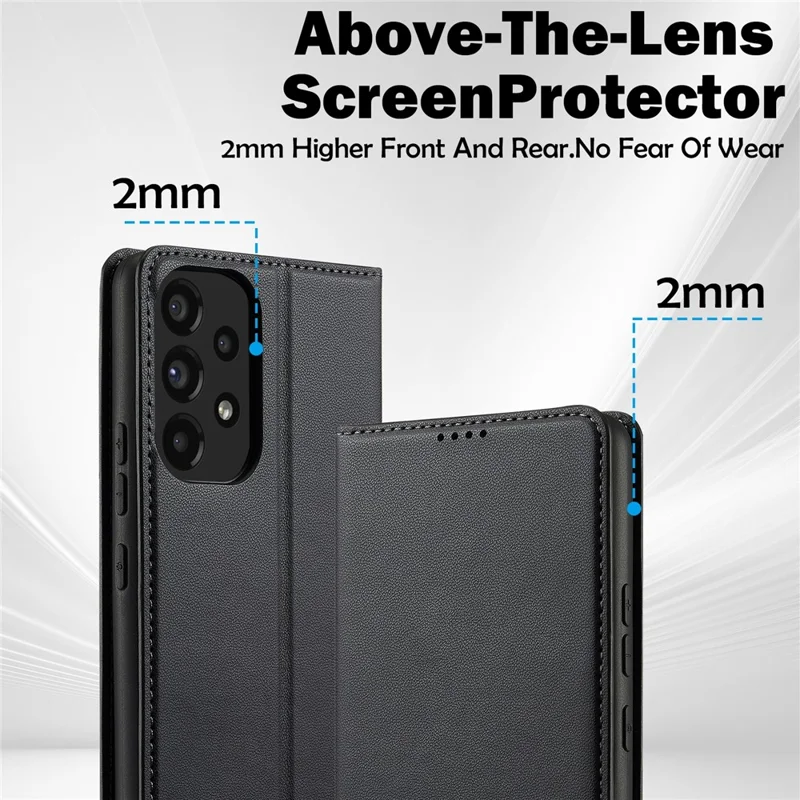 LC.IMEEKE L1 Serie für Samsung Galaxy A52s 5G / A52 5G / 4G Hülle Lederbrieftasche mit Ständer Telefonabdeckung - Schwarz