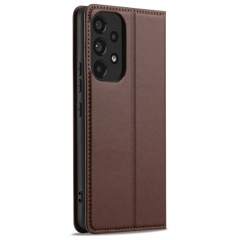 Lc. Серия Imeeke L1 Для Samsung Galaxy A52s 5G / A52 5G / 4G Case PU Кожаный Кошелек Подставка Для Телефона - Коричневый