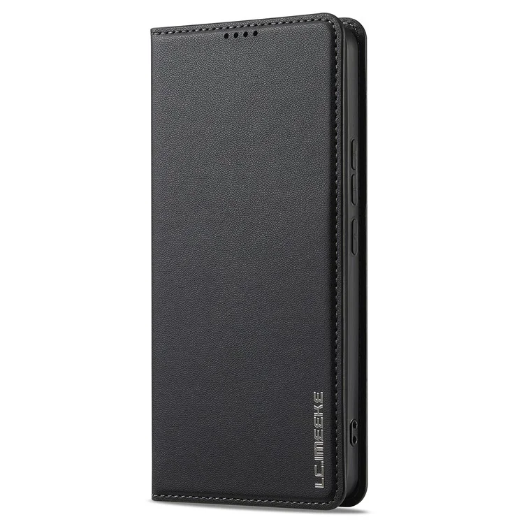 Lc. Serie Imeeke L1 Para Xiaomi Redmi Note 13 4G Case PU Cuero Willet Stand Protectivo Teléfono - Negro