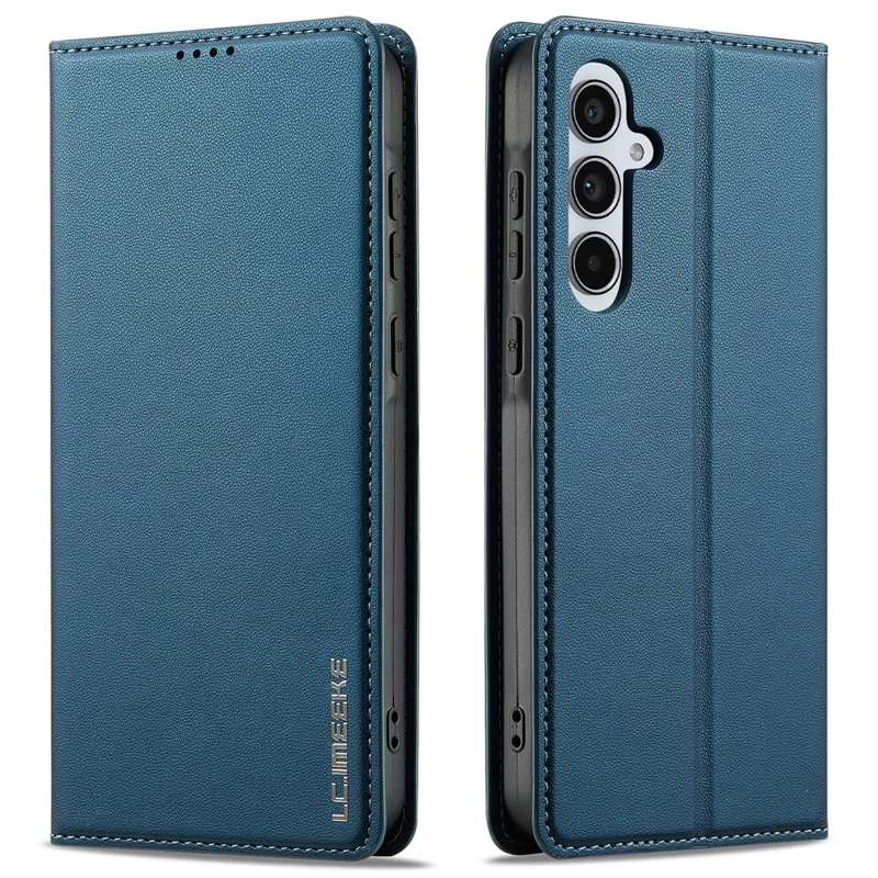 Lc. Série Imeeke L1 Pour Samsung Galaxy A54 5G pu Leather Wallet Stand Protection Phone Cover - Bleu