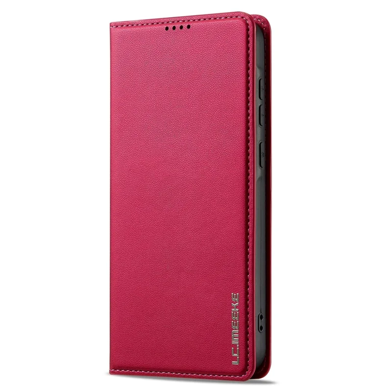 LC.IMEEKE L1 Series for Samsung Galaxy A55 5G Case PU Leather Wallet Stand Protective Phone Cover - Red