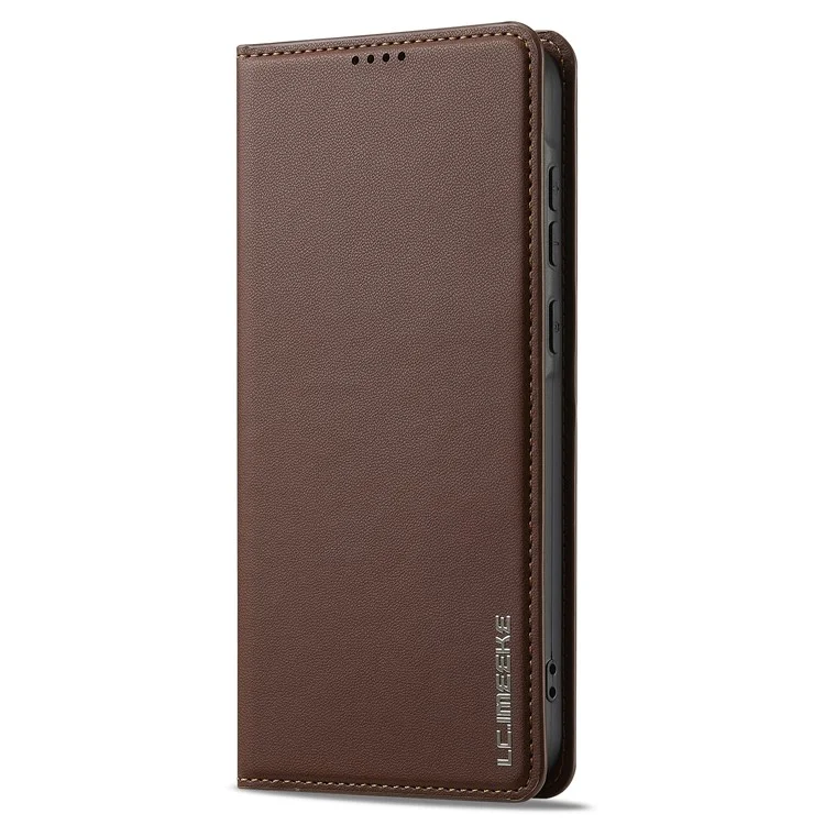 Lc. Serie Imeeke L1 Para Samsung Galaxy A34 5G Case PU Cuero de Cuero Soporte Protectora Tubo de Teléfono - Marrón