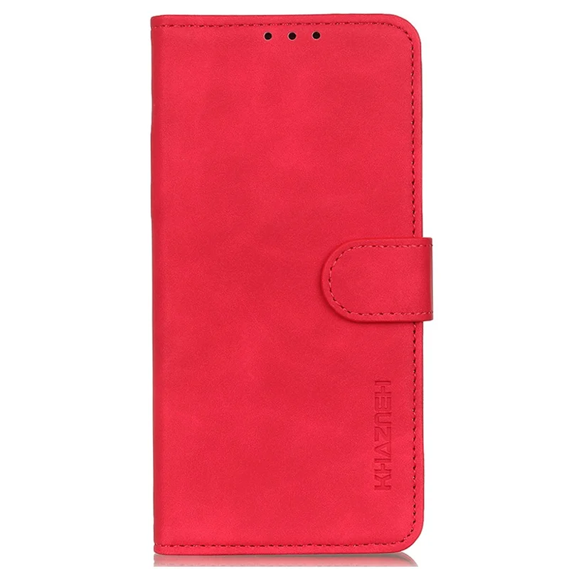 KHAZNEH para Samsung Galaxy A16 5G / A16 4G Carcasa Retro de Cuero PU Cartera Soporte para Teléfono - Rojo