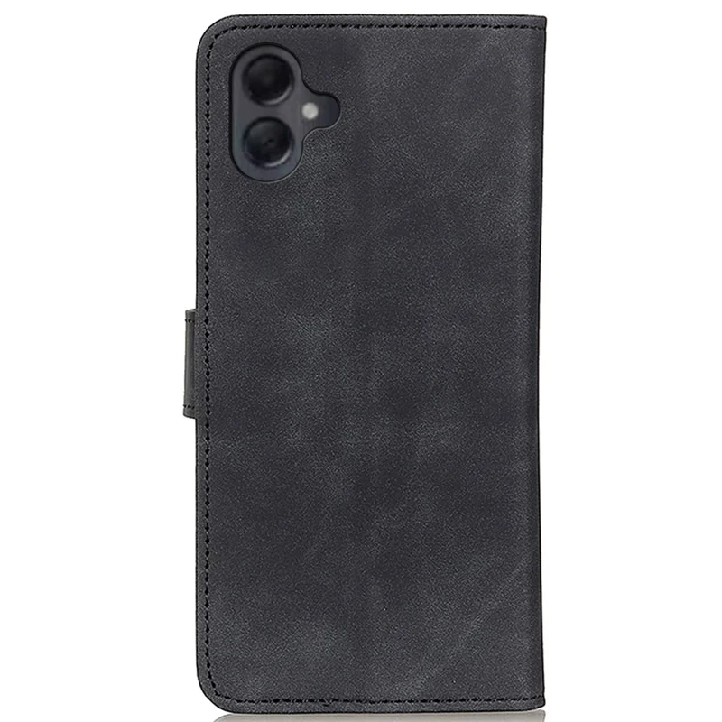 KHAZNEH For Samsung Galaxy A06 4G Case Retro PU Leather Wallet Stand Phone Cover - Black