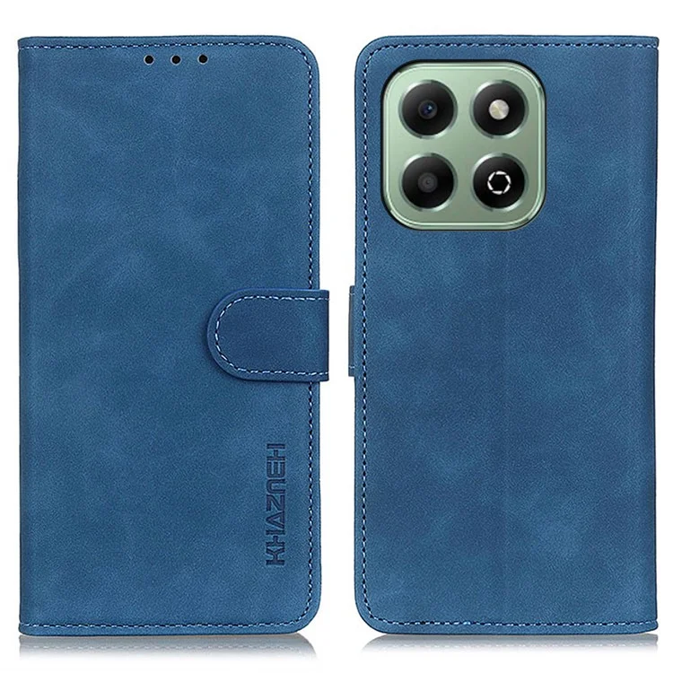 KHAZNEH For Honor X6b 4G Case Retro PU Leather Wallet Stand Phone Cover - Blue
