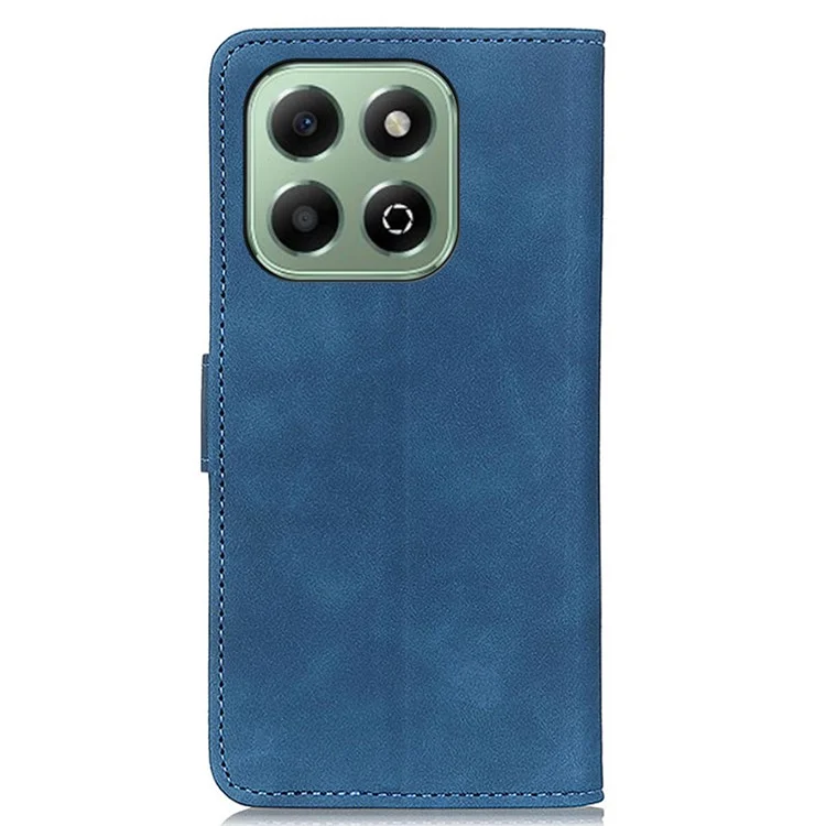 KHAZNEH For Honor X6b 4G Case Retro PU Leather Wallet Stand Phone Cover - Blue