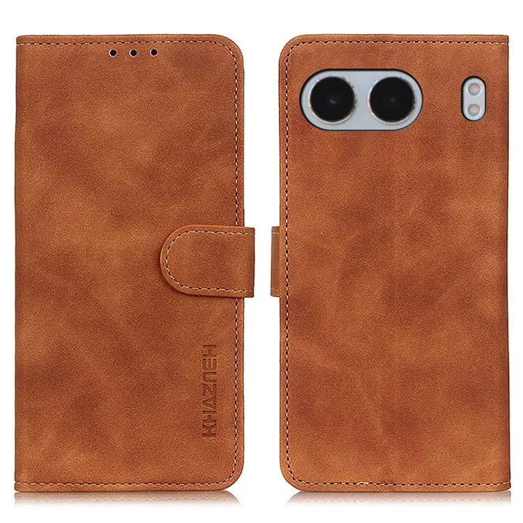 Khazneh Для OnePlus Nord 4 Case Retro PU - Коричневый
