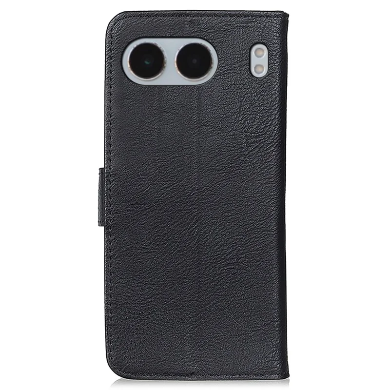 KHAZNEH For OnePlus Nord 4 Wallet Case Cowhide Texture Leather Flip Phone Cover - Black