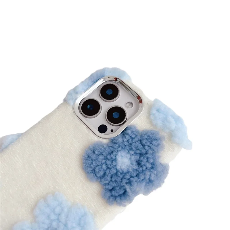 Para Iphone 16 Pro Max Case Flene Flower TPU Soft Telepubreña - Azul Cielo