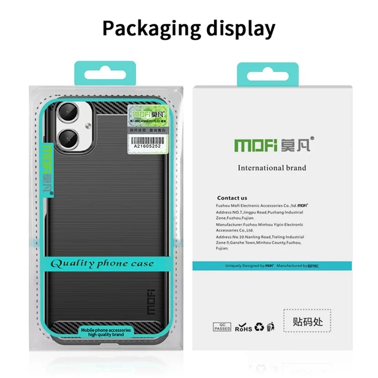 MOFI JK TPU Serie-1 per Samsung Galaxy A06 Case Carbon Fiber Texture TPU Soft Phone Cover - Nero