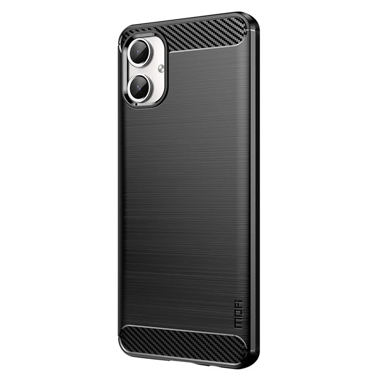 MOFI JK TPU Serie-1 per Samsung Galaxy A06 Case Carbon Fiber Texture TPU Soft Phone Cover - Nero