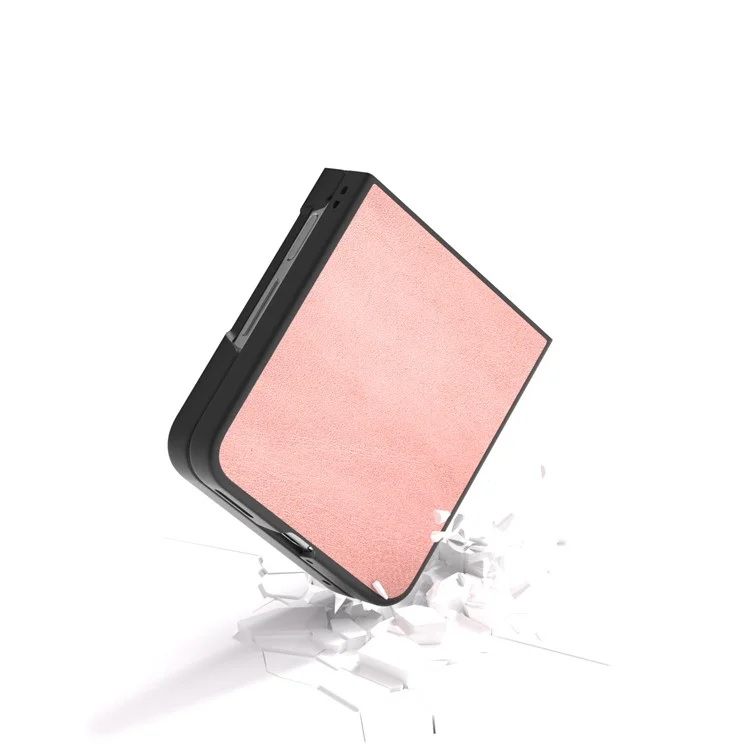 Pour Huawei Nova Flip 5G Case Cow Texture Texture Hard pc + pu Protection Téléphone - Rose