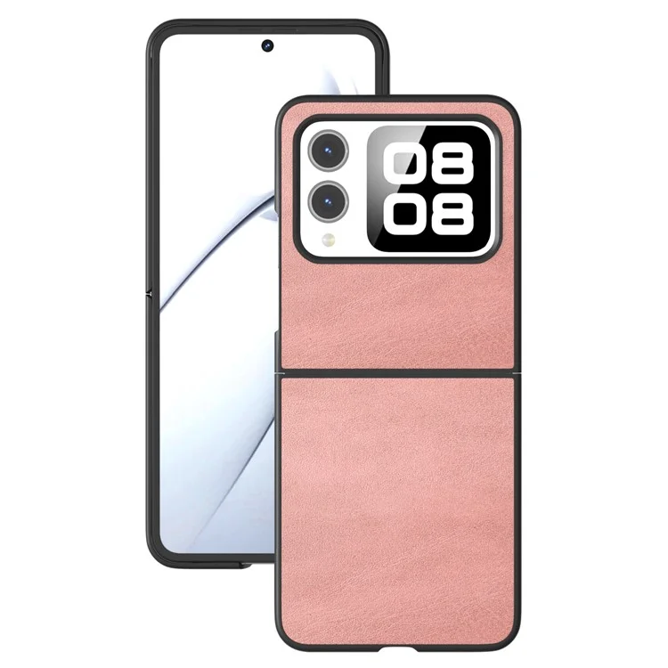 Pour Huawei Nova Flip 5G Case Cow Texture Texture Hard pc + pu Protection Téléphone - Rose