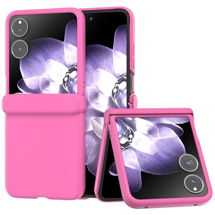 ABEEL para Xiaomi Mix Flip 5G Funda Piel Sensación PC Cubierta del Teléfono con Protección de Bisagra - Rosa