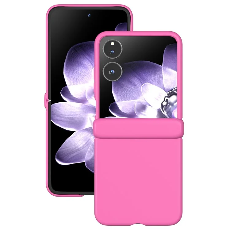 ABEEL para Xiaomi Mix Flip 5G Funda Piel Sensación PC Cubierta del Teléfono con Protección de Bisagra - Rosa