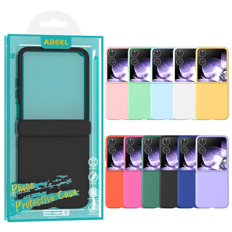 ABEEL para Xiaomi Mix Flip 5G Funda Piel Sensación PC Cubierta del Teléfono con Protección de Bisagra - Rosa