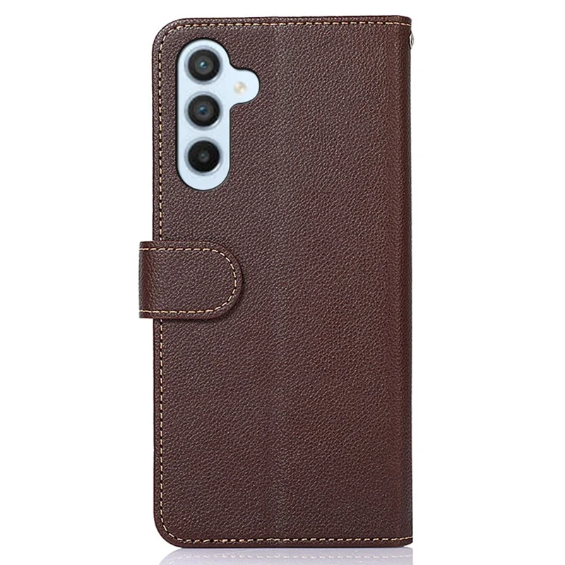 KHAZNEH For Samsung Galaxy A16 5G / A16 4G Case RFID Blocking Wallet PU Leather Phone Cover - Brown