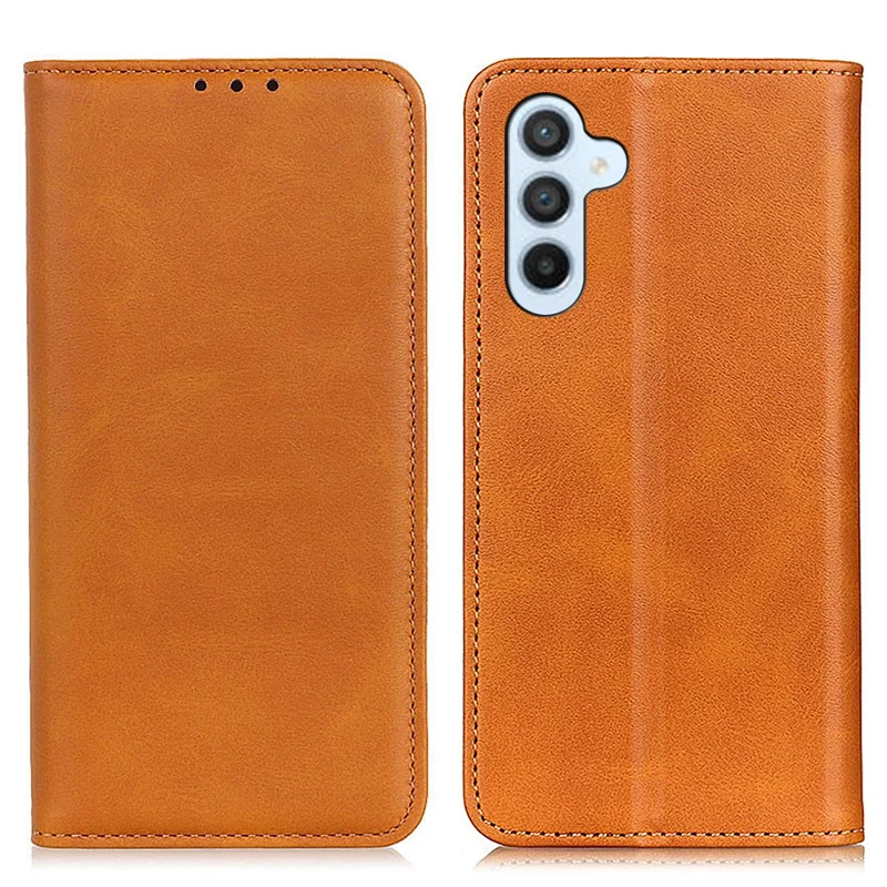 For Samsung Galaxy A16 5G / A16 4G Case Split Leather Flip Wallet Phone Cover - Brown