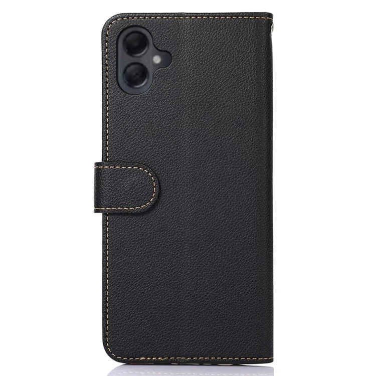 Khazneh Для Samsung Galaxy A06 Case RFID Blocking Wallet Кожаный Телефон PU - Черный
