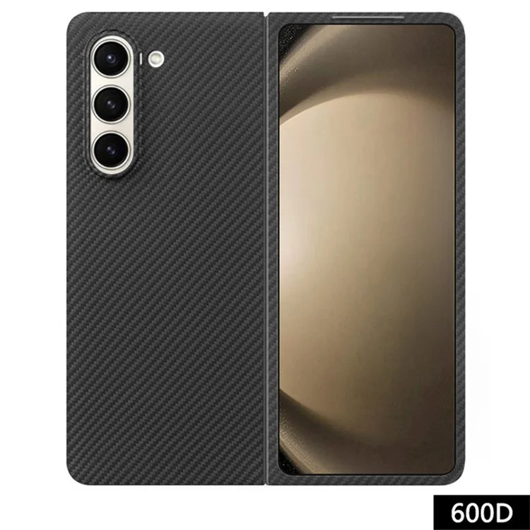 Pour Samsung Galaxy Z Fold6 Case 5G 600D Texture Fine Aramid Couverce Fibre - Noir