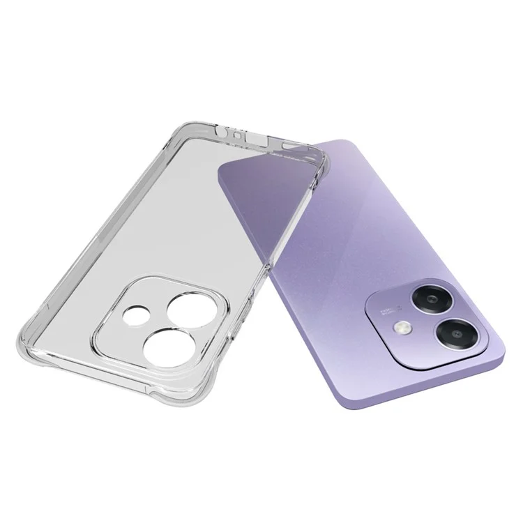 Per Oppo A3x 5G Custodia Telefonica TPU Non Scivolo Trasparente Custodia per Telefono Cellulare