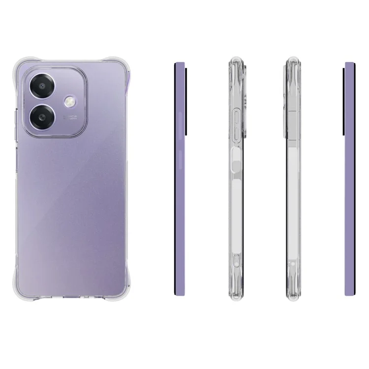 Per Oppo A3x 5G Custodia Telefonica TPU Non Scivolo Trasparente Custodia per Telefono Cellulare