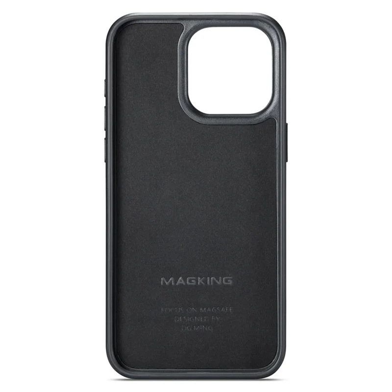 MAGKING K1 Series For iPhone 13 Pro Magnetic Case PC+TPU+PU Leather Shockproof Phone Cover - Black