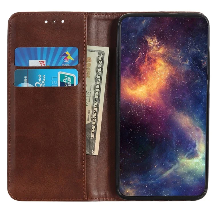 For OnePlus Nord 4 Case Split Leather Flip Wallet Phone Cover - Coffee