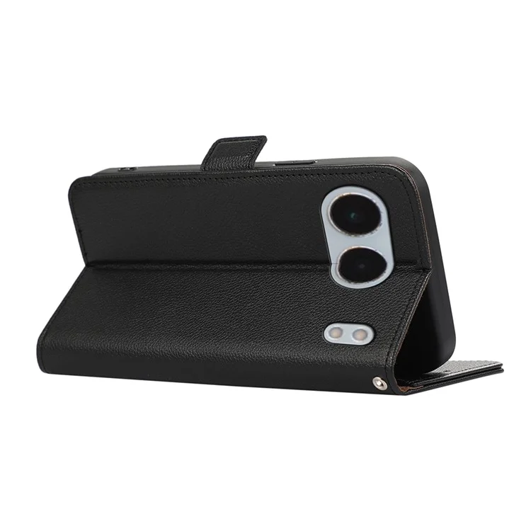 ABEEL For OnePlus Nord 4 Case Litchi Texture Leather RFID Blocking Phone Cover - Black
