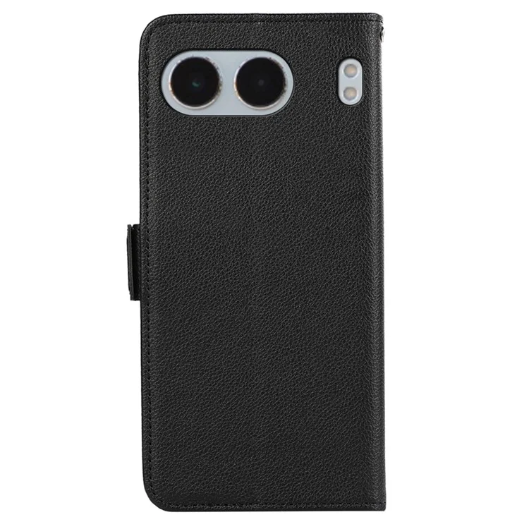 ABEEL For OnePlus Nord 4 Case Litchi Texture Leather RFID Blocking Phone Cover - Black