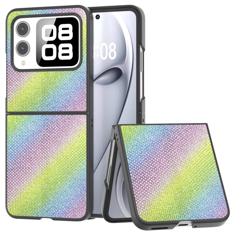 Для Huawei Nova Flip 5g Case Case Storstone Texture Кожа+pc Phone Cover - Многоцветный