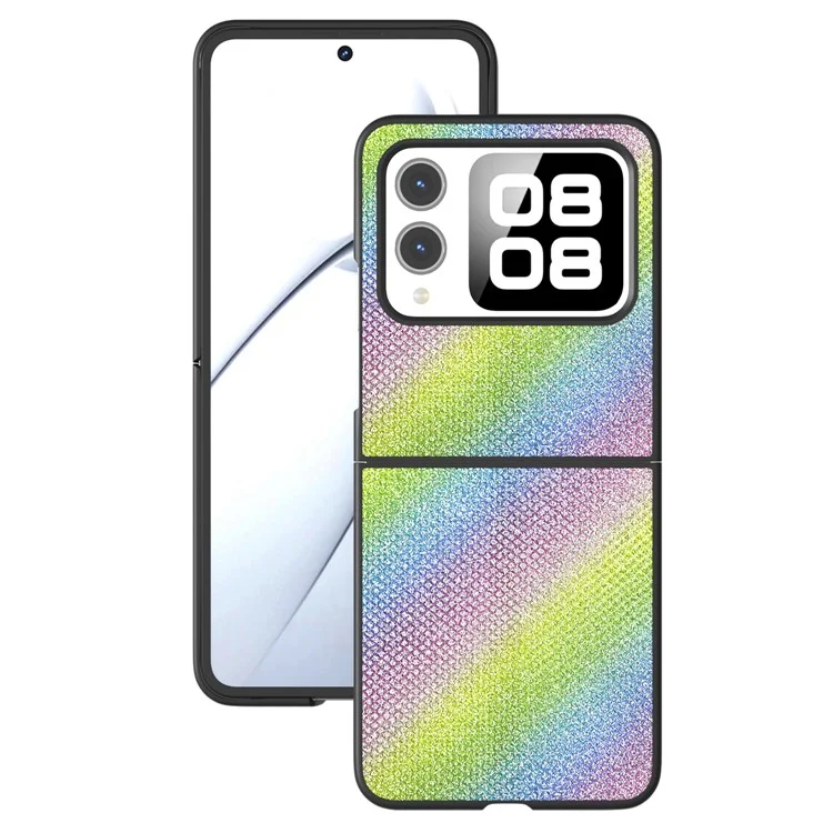 Для Huawei Nova Flip 5g Case Case Storstone Texture Кожа+pc Phone Cover - Многоцветный