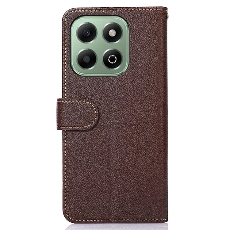 Khazneh Для Honor X6b 4G Case RFID Blocking Wallet Кожаный Телефон Кожаный Телефон - Коричневый