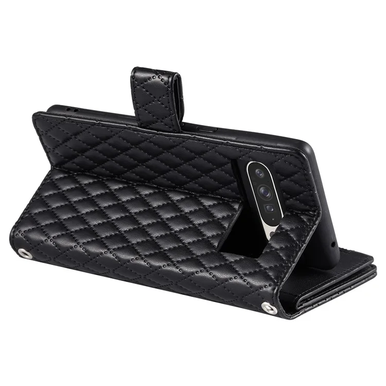 Стиль 012 Для Google Pixel 9 Pro XL Case Zipper Wallet PU - Черный