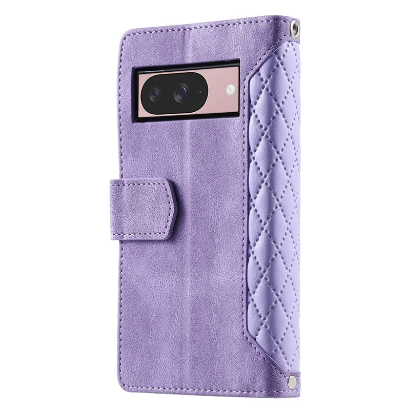Стиль 005 Для Google Pixel 9 / 9 Pro Wallet Case Rombus pu - Фиолетовый