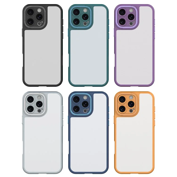 Para Iphone 16 Pro Max Case Matte Anti-dingprint PC+TPU Teléfono Atrás - Púrpura