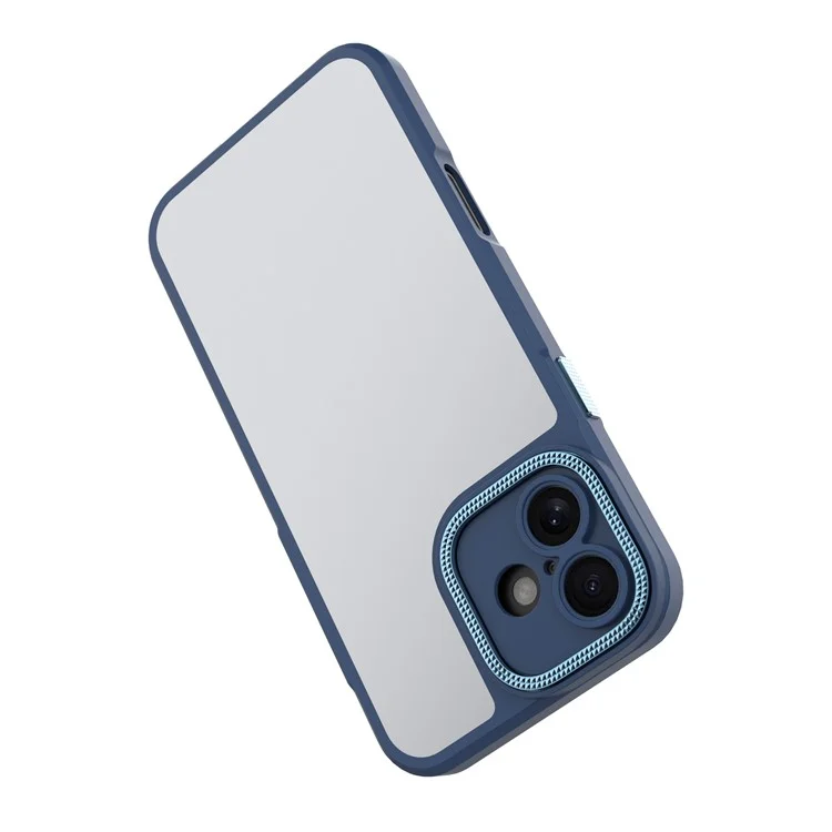 Para Iphone 16 Plus Case Matte Anti-dingprint PC+TPU Teléfono Parta - Azul