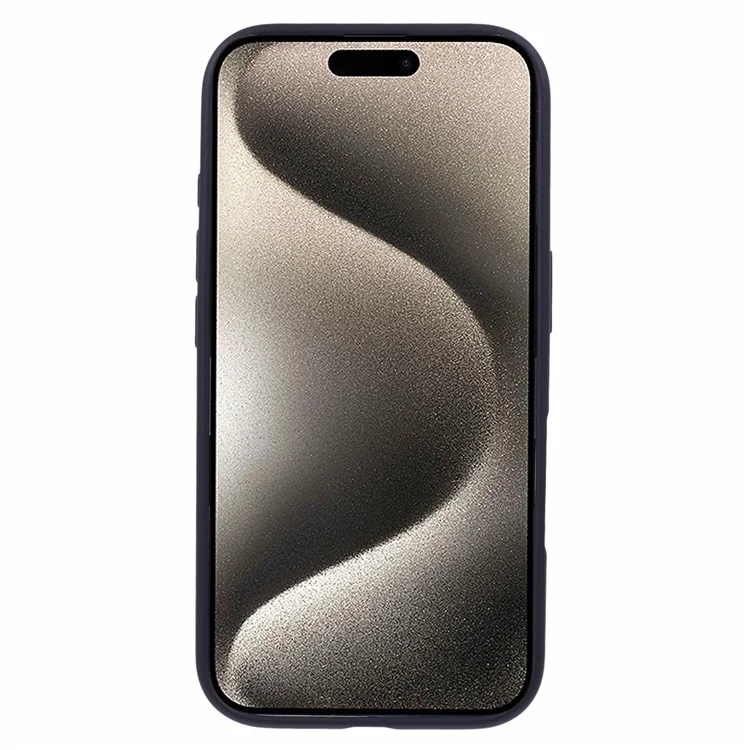 X-LEVEL PITHY STONE II For iPhone 16 Magnetic Case PC+TPU Back Cover Kickstand - Black