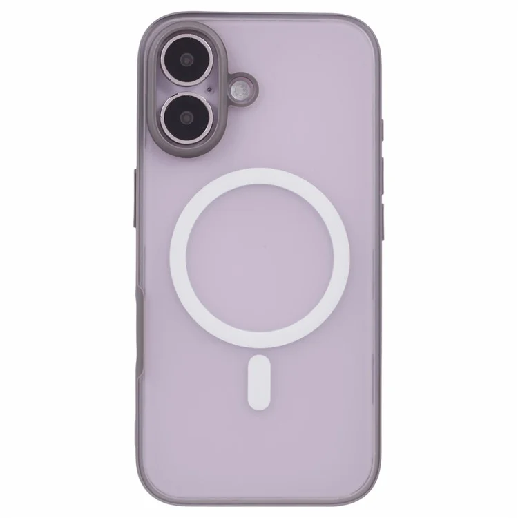 X-LEVEL For iPhone 16 Magnetic Case PC+TPU Matte Anti-Drop Cell Phone Cover - Grey